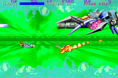 Spiele jetzt Xexex (Version AAA) - Arcade :xxx – :yyy Spiel-Screenshot