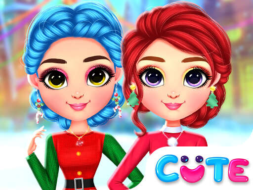Vestidos de Natal das Meninas do Arco-Íris - Free Jogos Online Grátis com a Tag Girls Game