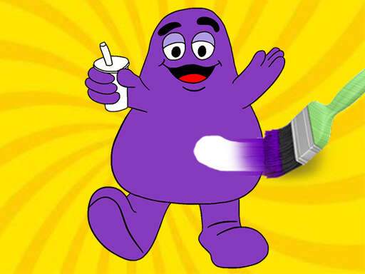 Grimace Shake Coloring Book Games