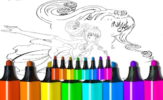 Anime Blue Mermaid Coloring - Similar Game