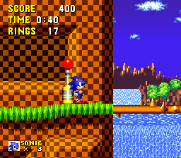지금 소닉 더 헤지호그 (SNES) 플레이 -  :xxx - :yyy 게임 스크린샷