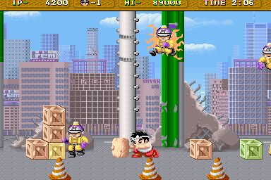 Jouez à Hammerin Harry (Monde) maintenant - Arcade Capture d'écran de :xxx - Jeu :yyy