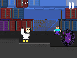 Play Skibidi vs Noob & Cameraman Now - 2 Player :xxx - :yyy Game Screenshot