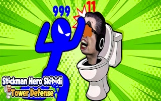 Spiele jetzt Stickman Hero Skibidi Tower Defense