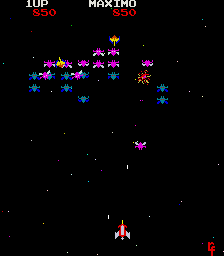 Play Galaxian Growing Galaxip / Galaxian Nave Creciente (Recreativos Franco S.A. Spanish bootleg) Now -  :xxx - :yyy Game Screenshot