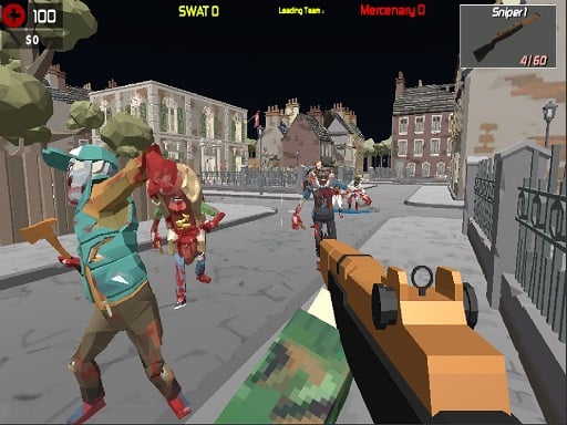 Играть в Битва Королей Полигон GunGame бесплатно онлайн – скриншот игры multi-player