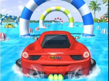 Play Water Surfing Car Stunts Now -  :xxx - :yyy Game Screenshot