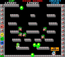 Play Super Bobble Bobble (bootleg, set 2) Now -  :xxx - :yyy Game Screenshot