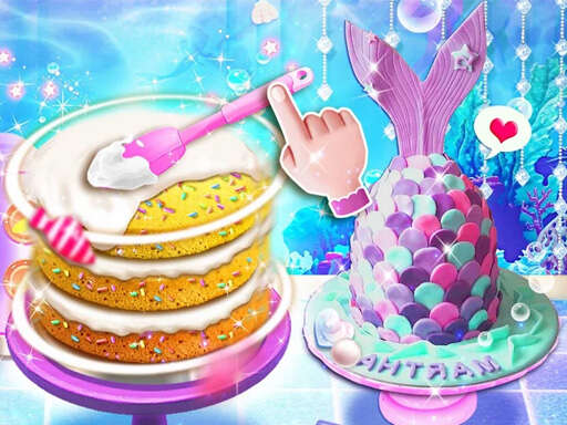 Unicorn Chef Mermaid Cake - Free Top Free Online Games tagged Cake Game