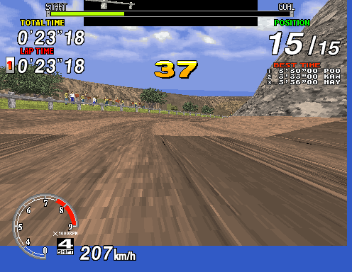 Play Sega Rally Championship - Twin/DX (Revision C) Now -  :xxx - :yyy Game Screenshot