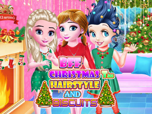 Coiffure d'arbre de Noël BFF et biscuits - Free Jeux pour Cooking Game
