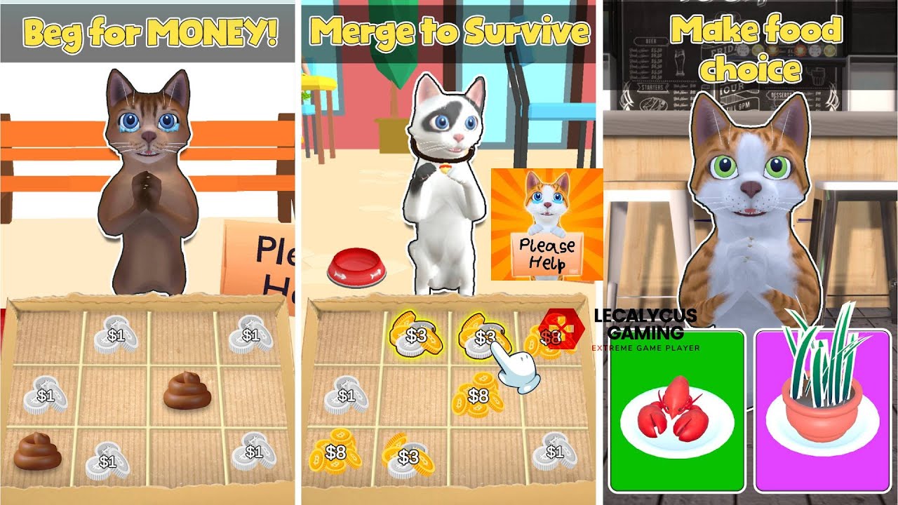 Cat Life: Merge Money gameplay screenshot