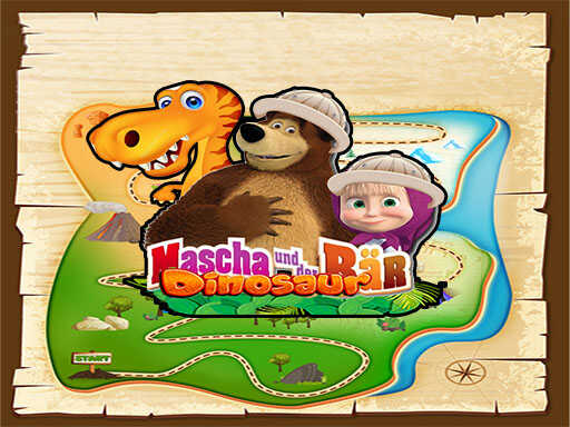 Masha and The Bear dinosaur - Free Top Free Online Games tagged Unlimited Game