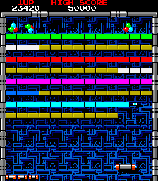 Spiele jetzt Arkanoid (Bootleg mit MCU-Set 1) -  :xxx – :yyy Spiel-Screenshot