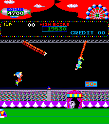 Play Circus Charlie (no level select) Now -  :xxx - :yyy Game Screenshot