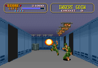 Play Line of Fire / Bakudan Yarou (Japan, FD1094 317-0134 decrypted) Now -  :xxx - :yyy Game Screenshot