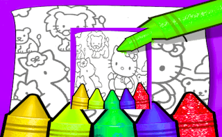 Kid Learning Coloring Pages - Free kids Game Like Tic-Tac-Toe Mouse Vs. Cat