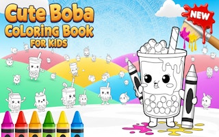 Cute Boba Coloring Book for Kids - Free coloring Game Like Magia Del Color De La Hormiga
