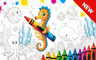 Sea Animal Coloring Book - Free coloring Game Like Coloriage Magique