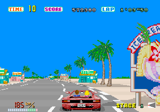 Play Out Run (sitdown/upright, Rev A) Now -  :xxx - :yyy Game Screenshot