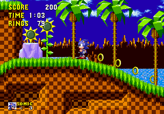 Play Hyper Sonic in Sonic 1 (with Spindash) Now -  :xxx - :yyy Game Screenshot