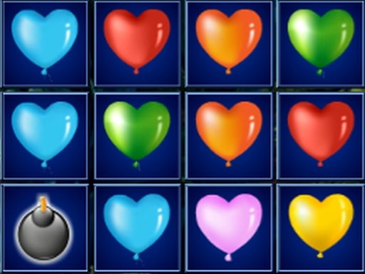 Heart Balloons Block Collapse Games