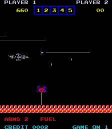 Spiele jetzt Aracnis (Bootleg von Scorpion auf Moon Cresta Hardware) -  :xxx – :yyy Spiel-Screenshot