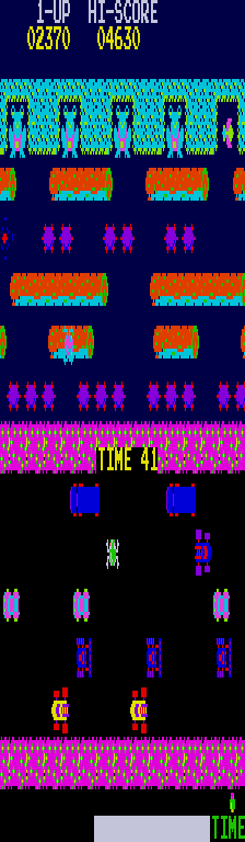 Play Frogger (Scramble hardware) Now -  :xxx - :yyy Game Screenshot