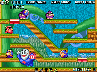 Spiele jetzt Snow Bros 2 - mit neuen Elfen - Arcade :xxx – :yyy Spiel-Screenshot
