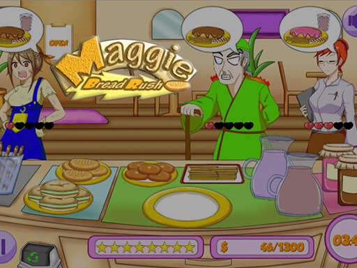 Jogue Corrida Do Pão Maggie online grátis - Captura de tela do jogo de Cooking
