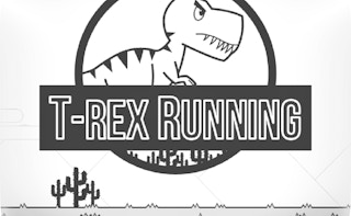 Т-Рекс бежит в черно-белом - Free Лучшие бесплатные онлайн-игры с тегом Running Game