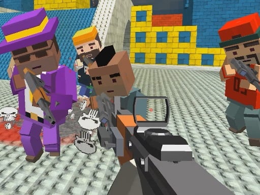 GunGame Schießkrieg: Blockige Kämpfe - Free Top kostenlose Online-Spiele mit dem Tag Shooting Game