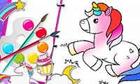 Play Coloring Book: Fabulous Cute Unicorn Now -  :xxx - :yyy Game Screenshot