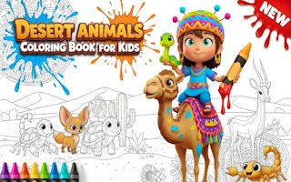 Desert Animals Coloring Book for Kids - Free coloring Game Like 와onder 색칠