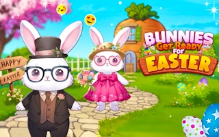 Bunnies Get Ready for Easter