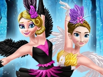 Ellie and Annie Black Swan and White Swa - Free Games for Dress-up Game