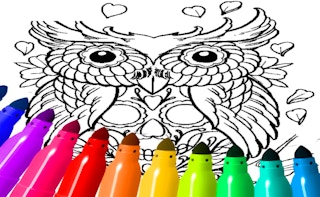 Tattoos Coloring Game - Free kids Game Like Tic-Tac-Toe Mouse Vs. Cat