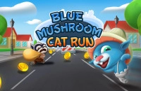 Play Blue Mushroom Cat Run online free