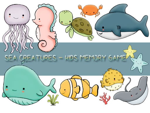 Kids Memory Sea Creatures Games
