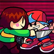 Spiele jetzt FNF Chara vs BF Knife Fight