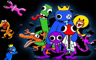 Rainbow Friends Sliding Puzzle - Free addictive Game Like Ragdoll Domino