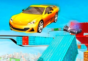 Играть в Стunts на Ракетных Автомобилях: Безумная Трасса сейчас -  Скриншот игры :xxx - :yyy