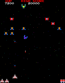 Play Galaga (Namco rev. B) Now -  :xxx - :yyy Game Screenshot