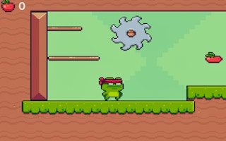 O Ninja Verde Coleta Maçãs - Free Jogos para Platformer Game