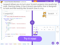 Play NEW Leopard Editor! JS for Scratchers Now -  :xxx - :yyy Game Screenshot