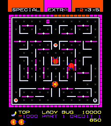 Play Lady Bug (bootleg on Galaxian hardware) Now -  :xxx - :yyy Game Screenshot