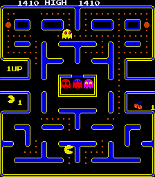 Play Pac-Man (Galaxian hardware, set 1) Now -  :xxx - :yyy Game Screenshot