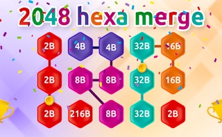 2048 Hex Chain Merge - Free 2048 Game Like Qube 2048