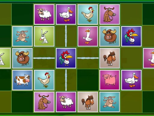 Landwirtschaftliche Tiere Passendes Puzzlespiel