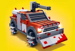 Play Zombie Derby: Blocky Roads Now